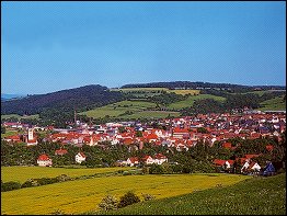 Blick auf das Rhönstädtchen Vacha