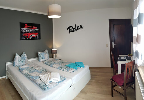Blick in ein Gästezimmer