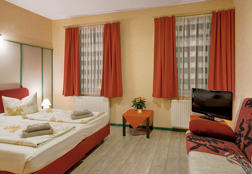 Blick in ein Gästezimmer