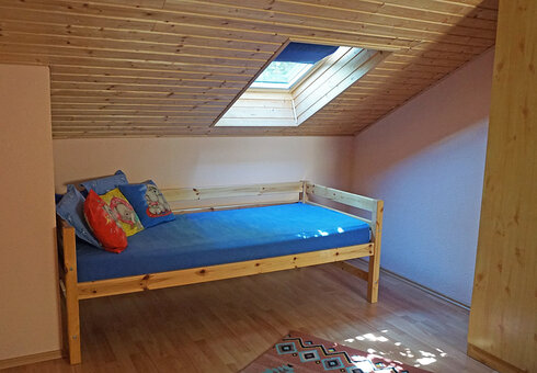 Blick in ein Schlafzimmer