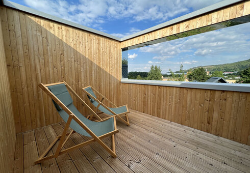 Wiesenglück Dachterrasse Tiny Haus 2