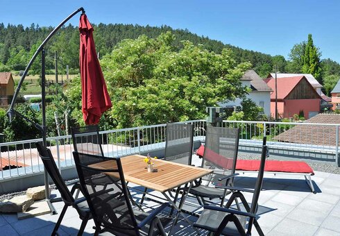 Terrasse der Fewo Tenne
