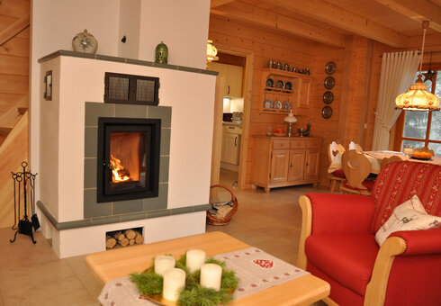 Kamin im Wohn-Esszimmer