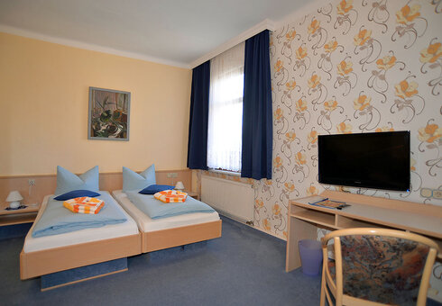 Blick in ein Gästezimmer