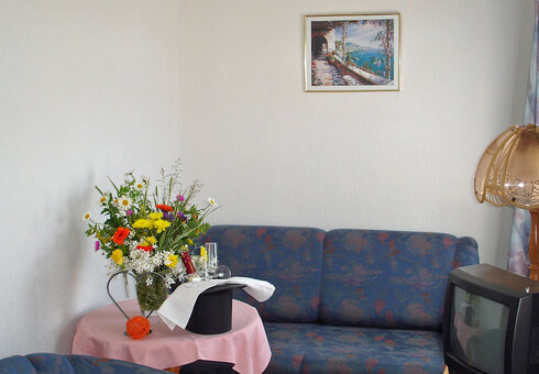 Blick in ein Gästezimmer