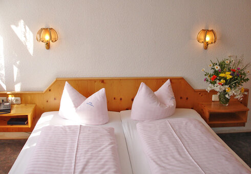 Blick in ein Gästezimmer