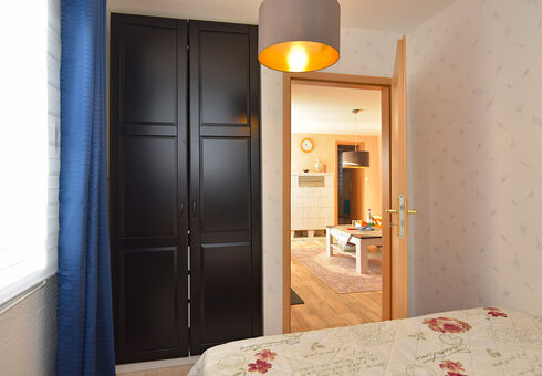 Blick in das Schlafzimmer