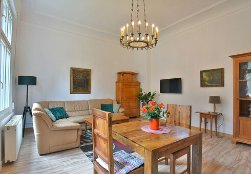 Ferienwohnung Findling (Wohnzimmer)