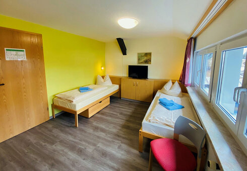 Blick in ein Gästezimmer