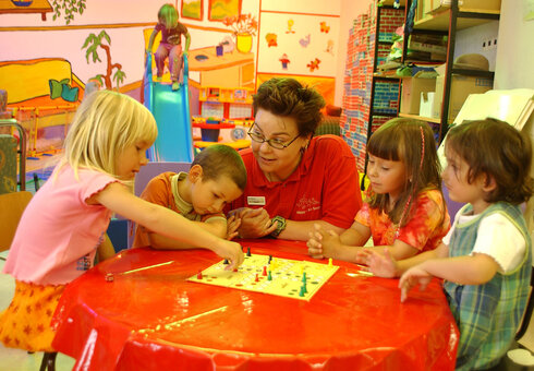 Kinderbetreuung im Spielzimmer