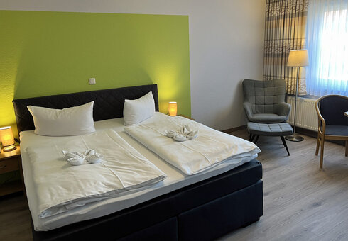 Blick in ein Gästezimmer