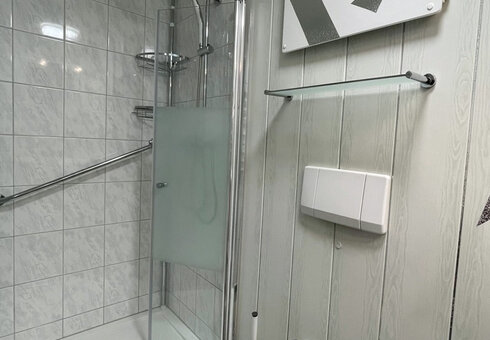 Blick in das Badezimmer