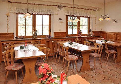 Blick in den Frühstücksraum