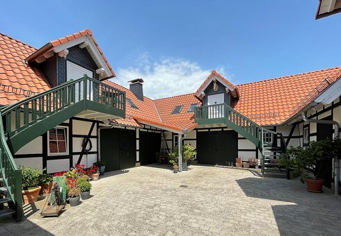 Innenhof mit Zugang zur Ferienwohnung