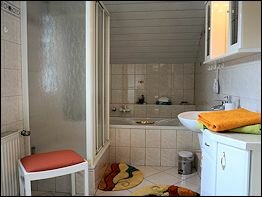 Blick in das Badezimmer