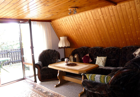 Blick in das Wohnzimmer