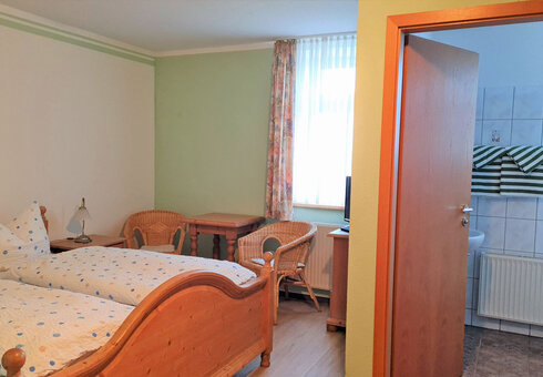 Blick in ein Gästezimmer