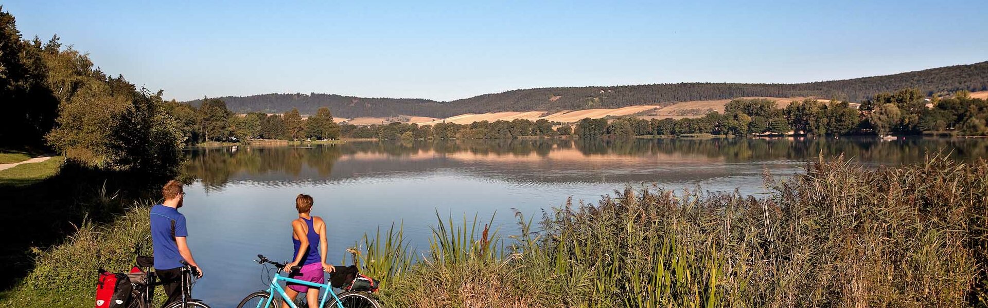 Radfahren am Stausee Hohenfelden