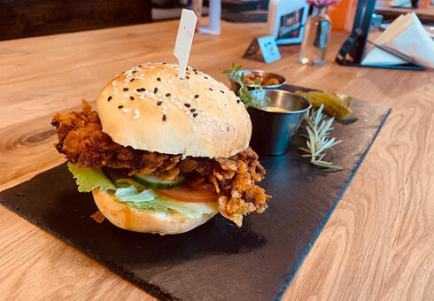 leckerer Burger im David`s