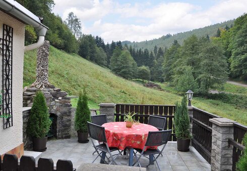 Terrasse am Ferienhaus