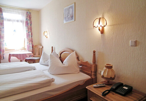 Blick in ein Gästezimmer