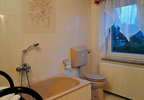 Blick in das Badezimmer