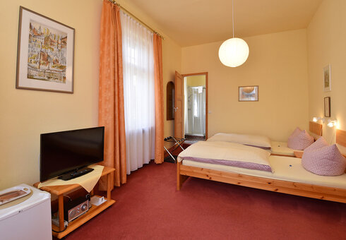 Blick in ein Gästezimmer