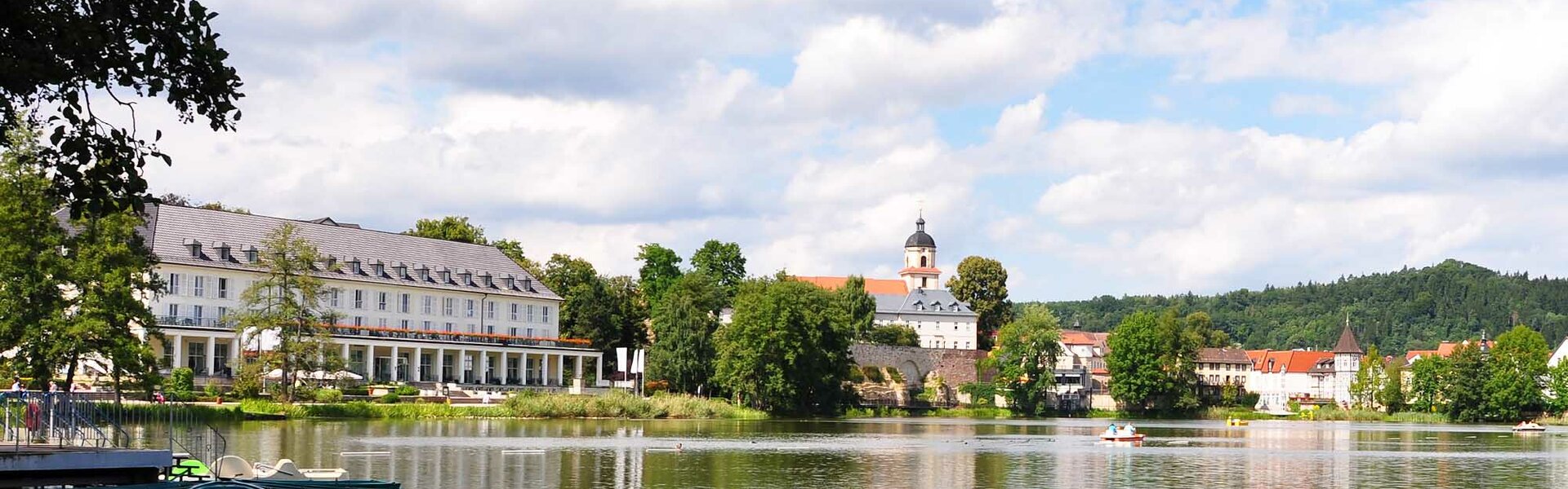 Blick über den Burgsee zur Schnepfenburg