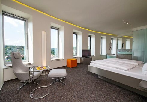 Blick in ein Gästezimmer
