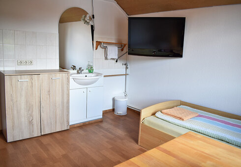 Blick in ein Gästezimmer