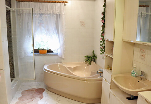 Blick in das Badezimmer