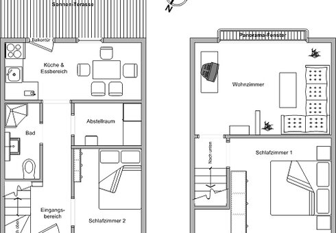 Grundriss vom Ferienhaus Demmler