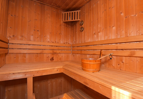 Blick in die Sauna