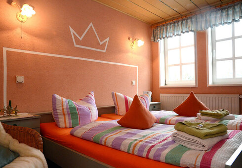 Blick in ein Gästezimmer