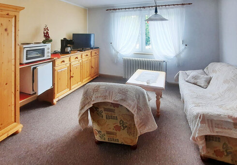 Blick in ein Gästezimmer