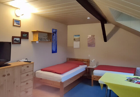 Blick in die kleine Dachgeschosswohnung