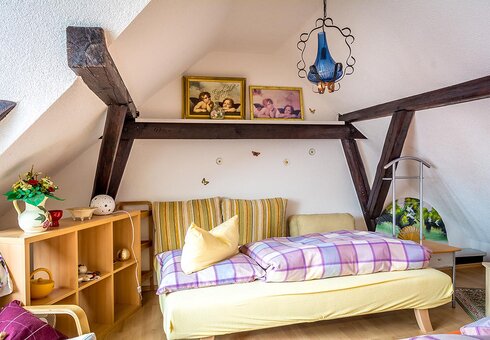 Blick in ein Gästezimmer