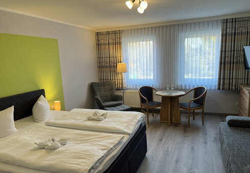 Blick in ein Gästezimmer