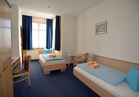 Blick in ein Gästezimmer