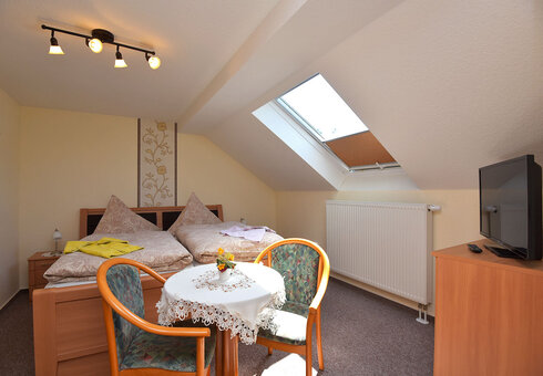 Blick in ein Gästezimmer