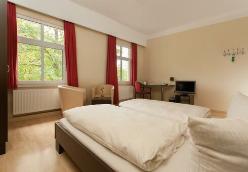 Blick in ein Gästezimmer