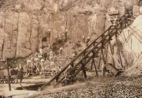 Bergsee Ebertswiese um 1920 (noch Steinbruch)