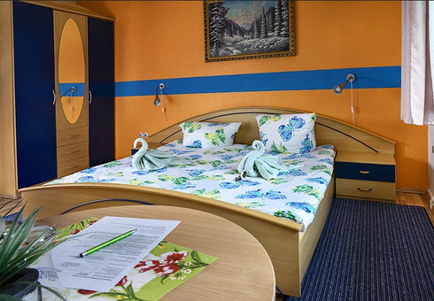 Blick in ein Gästezimmer