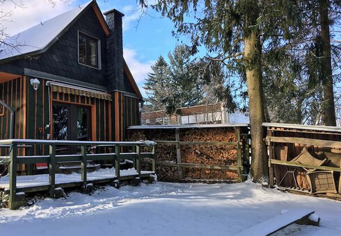 Ferienhaus im Winter
