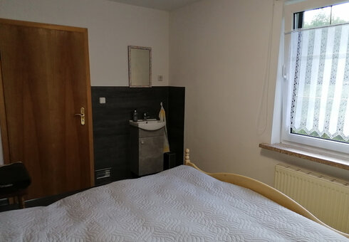 Blick in ein Schlafzimmer