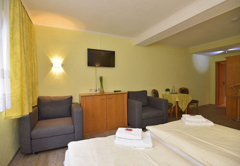 Blick in ein Doppelzimmer