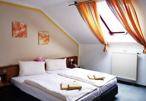 Blick in ein Gästezimmer