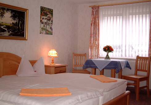 Blick in ein Gästezimmer
