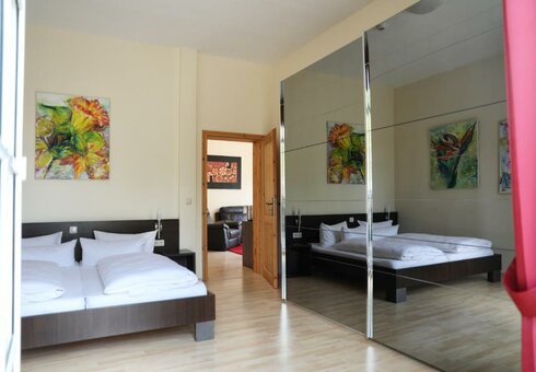 Blick in ein Gästezimmer