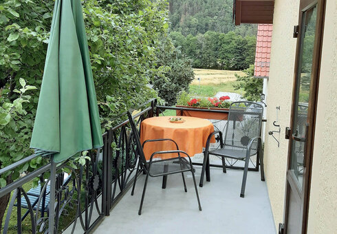 Balkon der großen Fewo